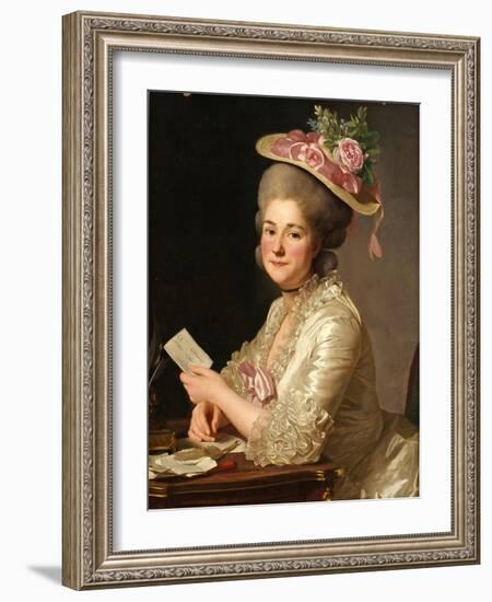 Portrait of Marie Emilie Cuivilliers, Née Boucher, 1779-Alexander Roslin-Framed Giclee Print