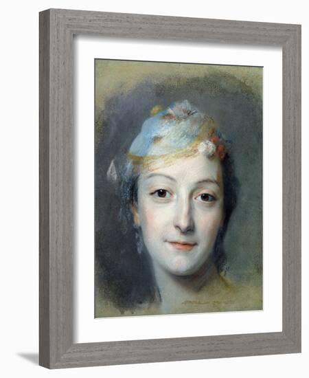 Portrait of Marie Fel 1757-Maurice Quentin de La Tour-Framed Giclee Print