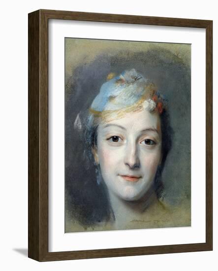 Portrait of Marie Fel 1757-Maurice Quentin de La Tour-Framed Giclee Print