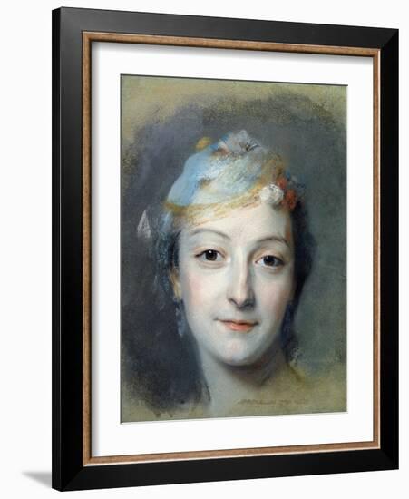 Portrait of Marie Fel 1757-Maurice Quentin de La Tour-Framed Giclee Print