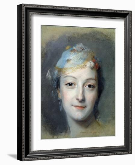 Portrait of Marie Fel 1757-Maurice Quentin de La Tour-Framed Giclee Print