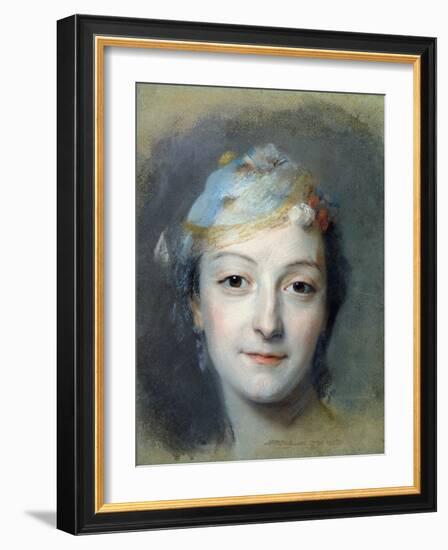 Portrait of Marie Fel 1757-Maurice Quentin de La Tour-Framed Giclee Print