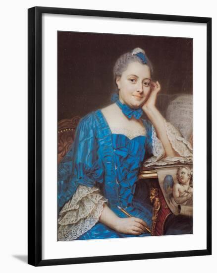 Portrait of Marie Fel, C.1753-Maurice Quentin de La Tour-Framed Giclee Print