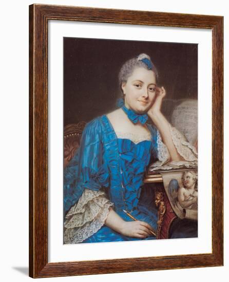 Portrait of Marie Fel, C.1753-Maurice Quentin de La Tour-Framed Giclee Print