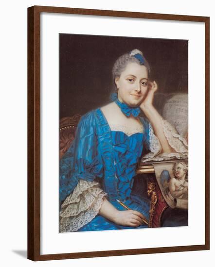 Portrait of Marie Fel, C.1753-Maurice Quentin de La Tour-Framed Giclee Print