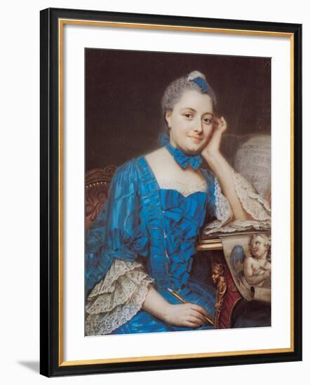 Portrait of Marie Fel, C.1753-Maurice Quentin de La Tour-Framed Giclee Print