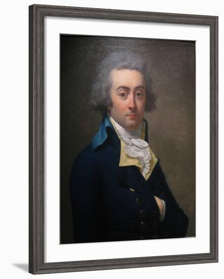 Portrait of Marie-Jean Hérault De Séchelles (1759-179), Second Half of the 18th C-Jean-Louis Laneuville-Framed Giclee Print