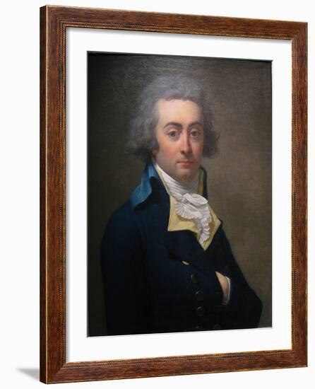 Portrait of Marie-Jean Hérault De Séchelles (1759-179), Second Half of the 18th C-Jean-Louis Laneuville-Framed Giclee Print