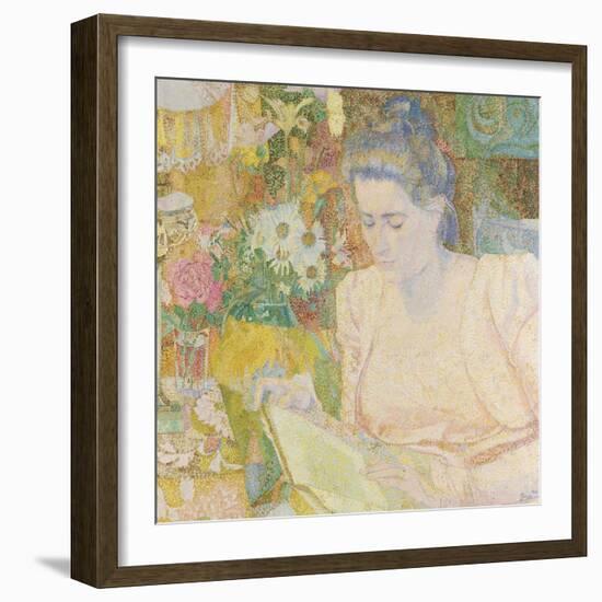 Portrait of Marie Jeanette De Lange, 1900-Jan Toorop-Framed Art Print