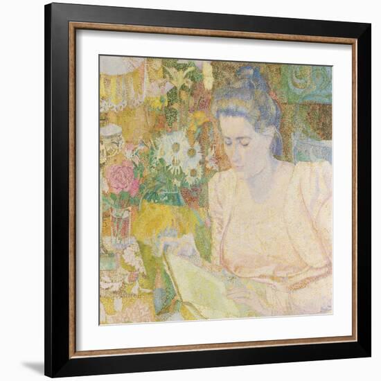 Portrait of Marie Jeanette De Lange, 1900-Jan Toorop-Framed Art Print