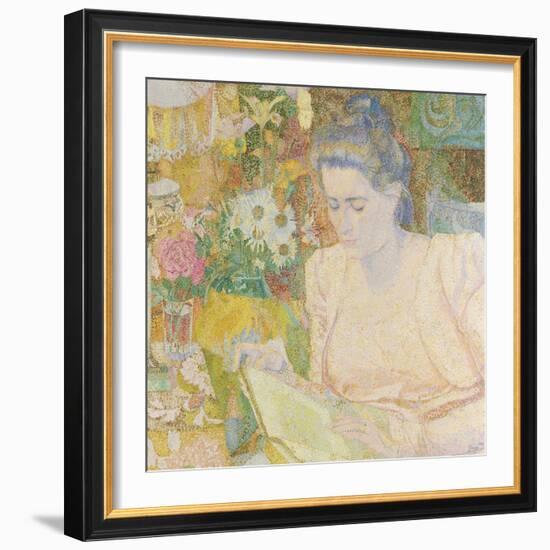 Portrait of Marie Jeanette De Lange, 1900-Jan Toorop-Framed Art Print