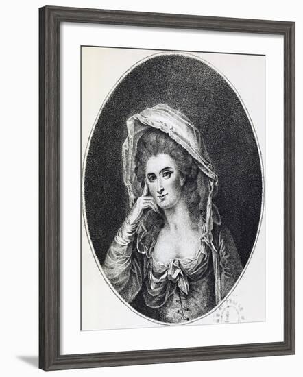 Portrait of Marie Lejay, known as Mademoiselle D'Oliva, 1785-null-Framed Giclee Print