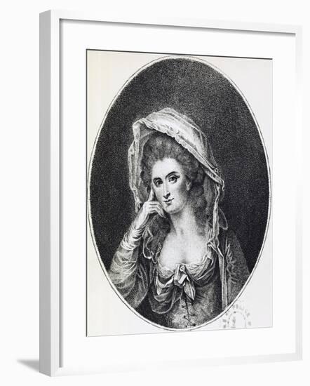 Portrait of Marie Lejay, known as Mademoiselle D'Oliva, 1785-null-Framed Giclee Print