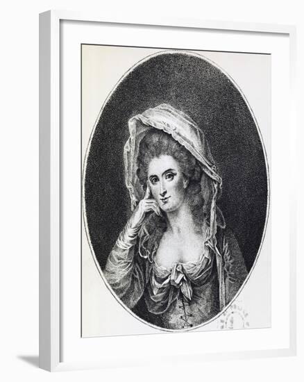 Portrait of Marie Lejay, known as Mademoiselle D'Oliva, 1785-null-Framed Giclee Print