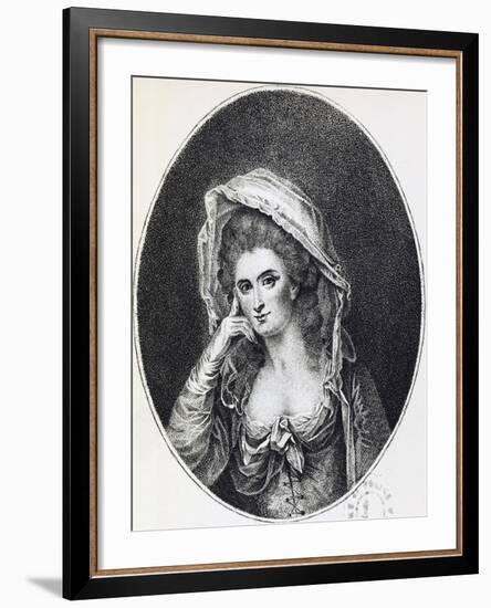 Portrait of Marie Lejay, known as Mademoiselle D'Oliva, 1785-null-Framed Giclee Print