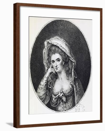 Portrait of Marie Lejay, known as Mademoiselle D'Oliva, 1785-null-Framed Giclee Print