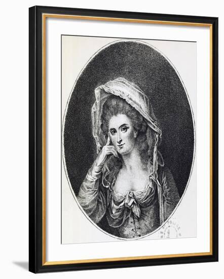 Portrait of Marie Lejay, known as Mademoiselle D'Oliva, 1785-null-Framed Giclee Print