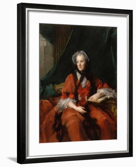 Portrait of Marie Leszczynska, Queen of France (1703-176)-Jean-Marc Nattier-Framed Giclee Print