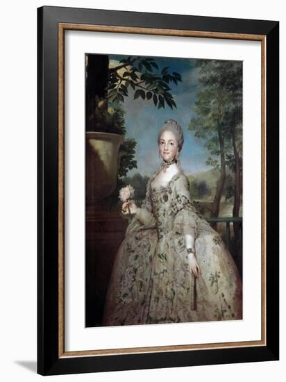 Portrait of Marie Louise of Parma, Princess of Asturias (Oil on Canvas, 18Th Century)-Anton Raphael Mengs-Framed Giclee Print