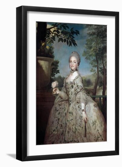 Portrait of Marie Louise of Parma, Princess of Asturias (Oil on Canvas, 18Th Century)-Anton Raphael Mengs-Framed Giclee Print