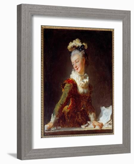Portrait of Marie Madeleine Guimard (1743-1816) First Dancer at the Opera Painting by Jean Honore F-Jean-Honore Fragonard-Framed Giclee Print