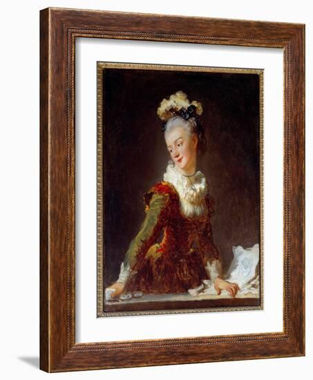 Portrait of Marie Madeleine Guimard (1743-1816) First Dancer at the Opera Painting by Jean Honore F-Jean-Honore Fragonard-Framed Giclee Print