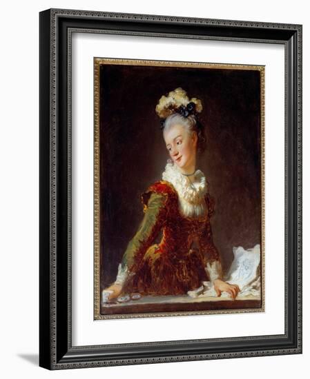 Portrait of Marie Madeleine Guimard (1743-1816) First Dancer at the Opera Painting by Jean Honore F-Jean-Honore Fragonard-Framed Giclee Print