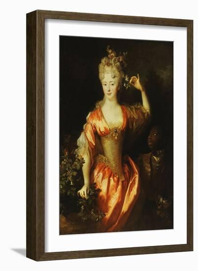 Portrait of Marie-Marguerite-Elizabeth D'Algere-Nicolas de Largilliere-Framed Giclee Print