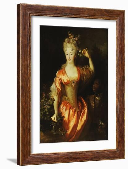 Portrait of Marie-Marguerite-Elizabeth D'Algere-Nicolas de Largilliere-Framed Giclee Print