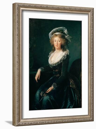 Portrait of Marie Therese of Bourbon Naples, Queen of Naples and Sicily (1772-1807) Then Wife of Fr-Elisabeth Louise Vigee-LeBrun-Framed Giclee Print