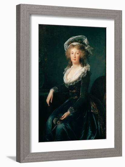 Portrait of Marie Therese of Bourbon Naples, Queen of Naples and Sicily (1772-1807) Then Wife of Fr-Elisabeth Louise Vigee-LeBrun-Framed Giclee Print