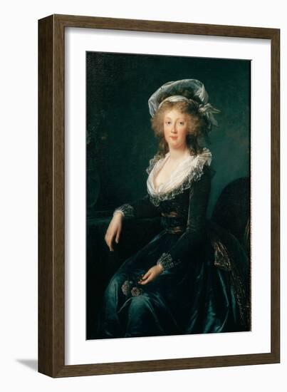 Portrait of Marie Therese of Bourbon Naples, Queen of Naples and Sicily (1772-1807) Then Wife of Fr-Elisabeth Louise Vigee-LeBrun-Framed Giclee Print