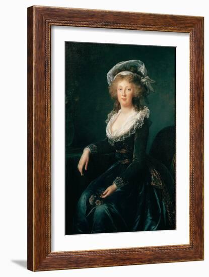 Portrait of Marie Therese of Bourbon Naples, Queen of Naples and Sicily (1772-1807) Then Wife of Fr-Elisabeth Louise Vigee-LeBrun-Framed Giclee Print