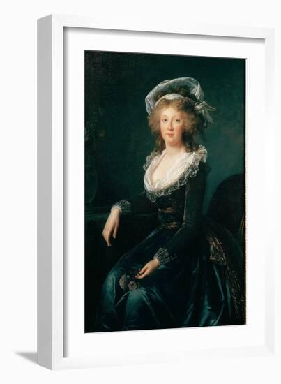 Portrait of Marie Therese of Bourbon Naples, Queen of Naples and Sicily (1772-1807) Then Wife of Fr-Elisabeth Louise Vigee-LeBrun-Framed Giclee Print