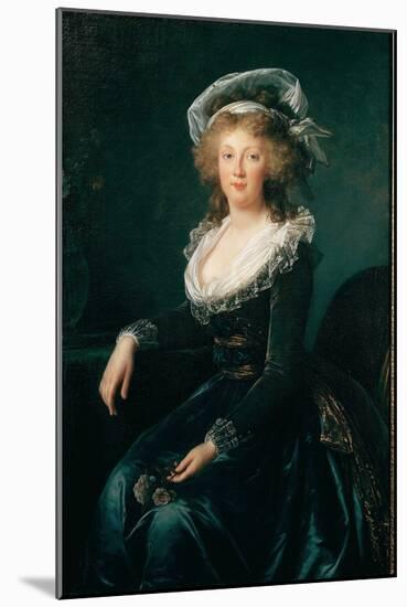 Portrait of Marie Therese of Bourbon Naples, Queen of Naples and Sicily (1772-1807) Then Wife of Fr-Elisabeth Louise Vigee-LeBrun-Mounted Giclee Print