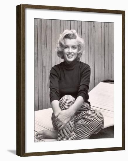 Portrait of Marilyn Monroe at Home-Alfred Eisenstaedt-Framed Premium Photographic Print