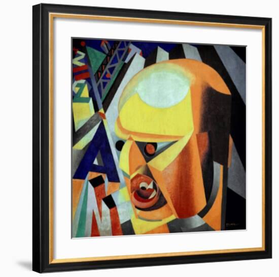 Portrait of Marinetti-Enrico Prampolini-Framed Art Print