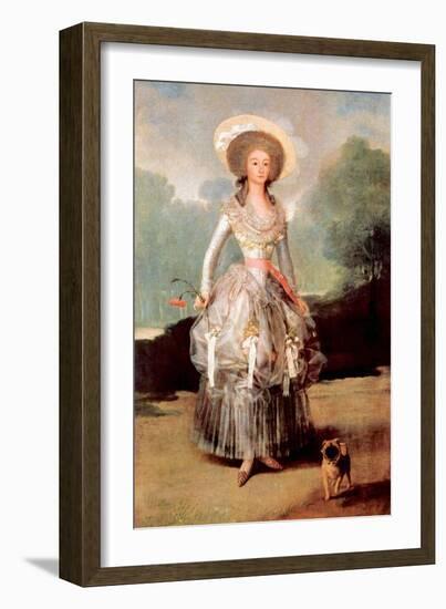 Portrait of Marquesa De Pontejos Y Sandoval, Herzogin Von Pontejos-Francisco de Goya-Framed Art Print