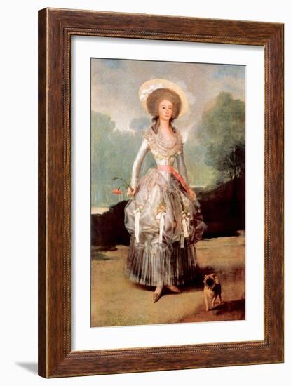 Portrait of Marquesa De Pontejos Y Sandoval, Herzogin Von Pontejos-Francisco de Goya-Framed Art Print