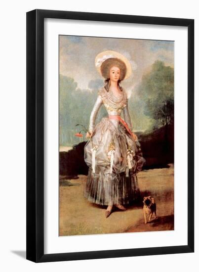 Portrait of Marquesa De Pontejos Y Sandoval, Herzogin Von Pontejos-Francisco de Goya-Framed Art Print