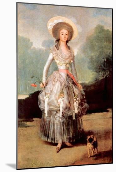 Portrait of Marquesa De Pontejos Y Sandoval, Herzogin Von Pontejos-Francisco de Goya-Mounted Art Print