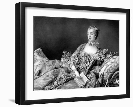 Portrait of Marquise de Pompadour, Mistress to King Louis XV-Francois Boucher-Framed Photographic Print