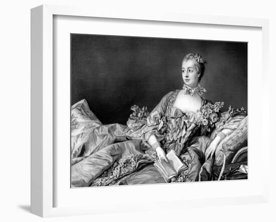 Portrait of Marquise de Pompadour, Mistress to King Louis XV-Francois Boucher-Framed Photographic Print