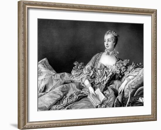 Portrait of Marquise de Pompadour, Mistress to King Louis XV-Francois Boucher-Framed Photographic Print