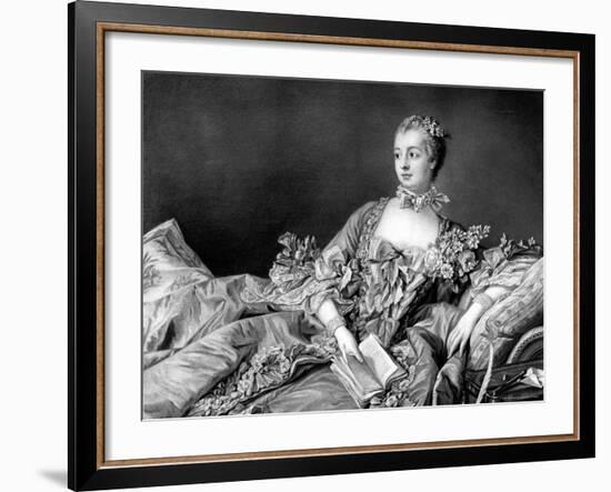 Portrait of Marquise de Pompadour, Mistress to King Louis XV-Francois Boucher-Framed Photographic Print