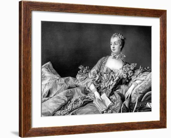 Portrait of Marquise de Pompadour, Mistress to King Louis XV-Francois Boucher-Framed Photographic Print