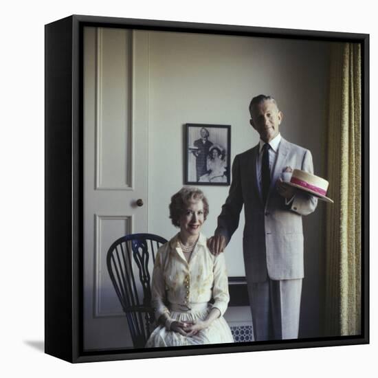 Portrait of Married American Comedians Gracie Allen and George Burns-Allan Grant-Framed Premier Image Canvas