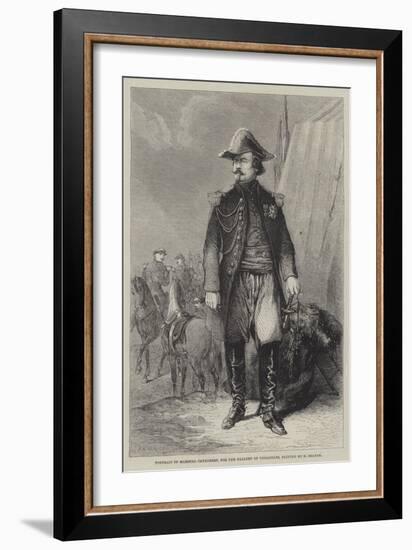 Portrait of Marshal Canrobert, for the Gallery of Versailles-Jean Adolphe Beauce-Framed Giclee Print