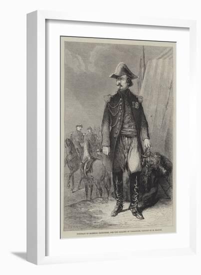 Portrait of Marshal Canrobert, for the Gallery of Versailles-Jean Adolphe Beauce-Framed Giclee Print