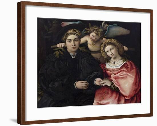 Portrait of Marsilio Cassotti and His Bride Faustina-Lorenzo Lotto-Framed Giclee Print